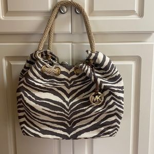 Michael Kors Marina Zebra Drawstring bag